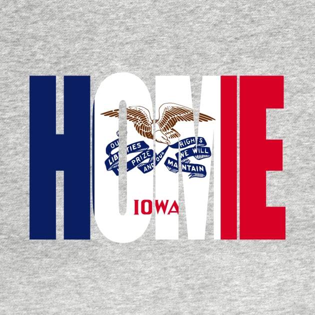 Iowa Home - State Flag by DonDota